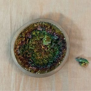 Rainbow Bismuth Crystal Bowl